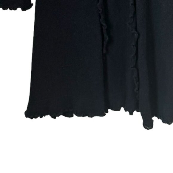Snapdragon 100% Cashmere Cardigan Knit Sweater Duster Coat Lightweight Ruffle M - Picture 12 of 16